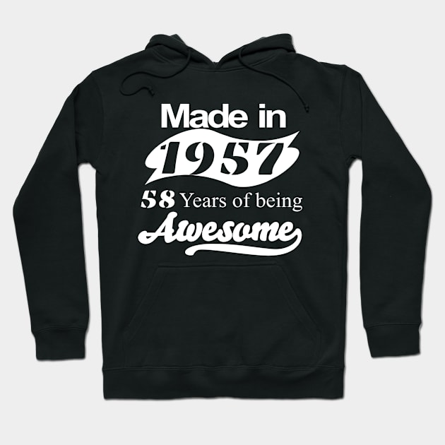 Made in 1957.. Hoodie by funnytees